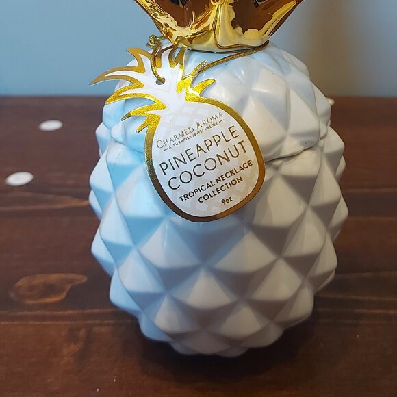 Charmed Aroma Pineapple Glass Candle Holder - Empty - Picture 2 of 4